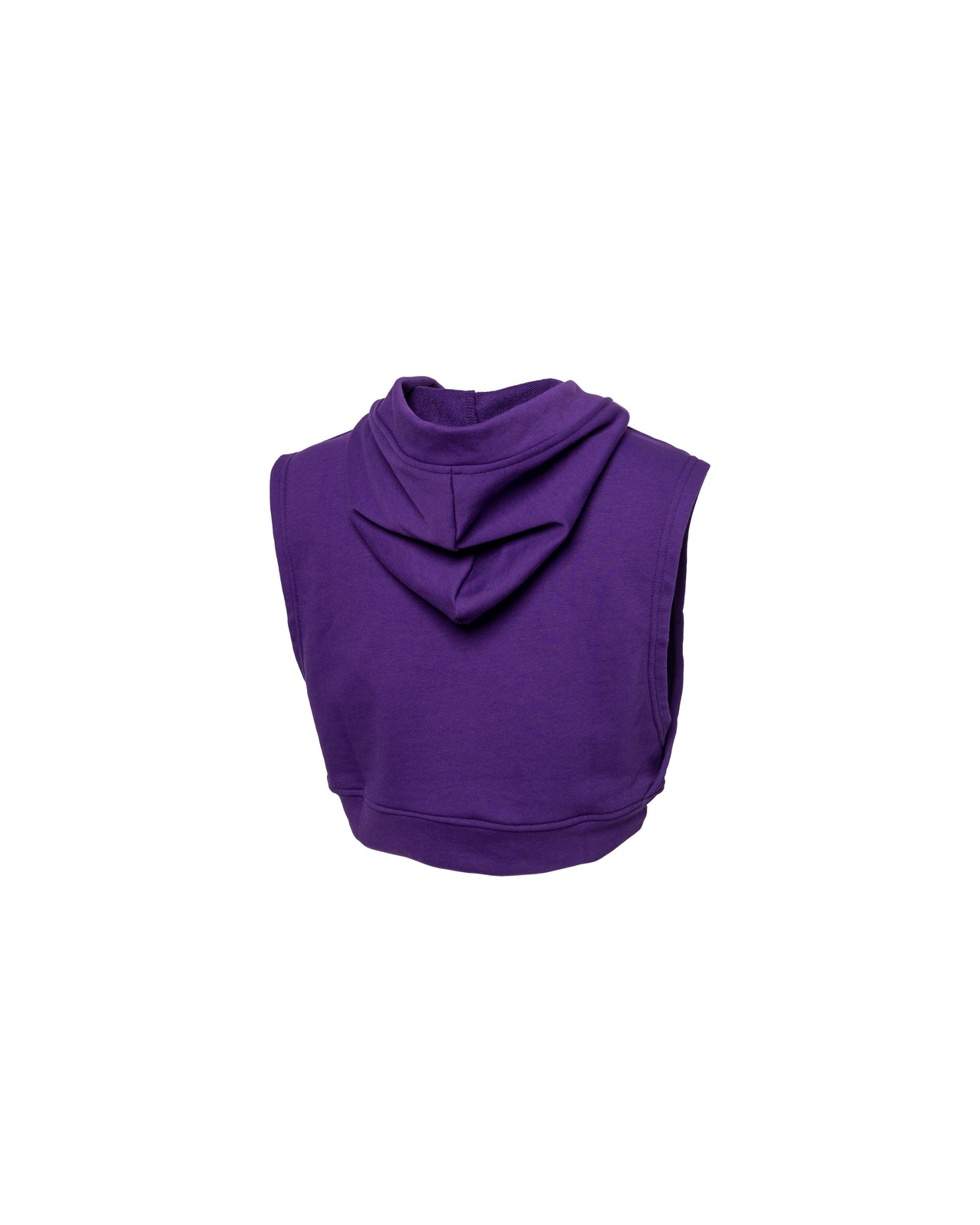 Sleeveless Crop Hoodie (Purple)