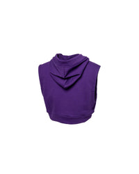 Thumbnail for Sleeveless Crop Hoodie (Purple)