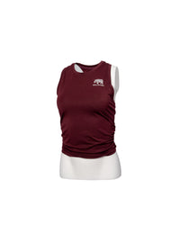 Thumbnail for Twist Back Yoga Top (Red Wine)